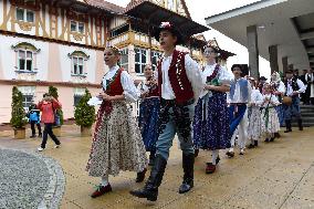 Vincentka hall in Luhacovice Spa, launching of spa season and opening and sanctifying springs