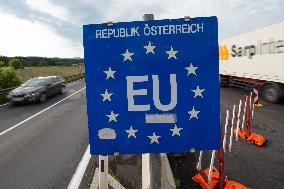 Dolni Dvoriste-Wullowitz border crossing between Austria and the Czech Republic, EU