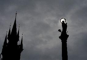 imitation of the 17th-century baroque Virgin Mary column on the Old Town Square in Prague