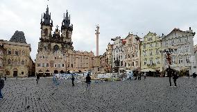 imitation of the 17th-century baroque Virgin Mary column on the Old Town Square in Prague