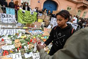 demonstration against the police violence and racism in the USA was held in Prague, Embassy of the United States