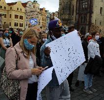 demonstration against the police violence and racism in the USA was held in Prague