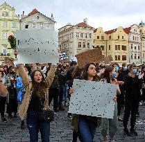 demonstration against the police violence and racism in the USA was held in Prague
