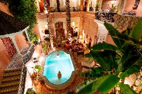 Luxury hotel Indian Palace, Marrakes, Morocco