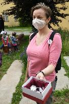 Letovice, protest of Million Moments for Democracy NGO against government steps not only during coronavirus epidemic