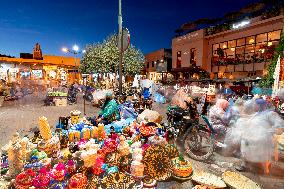 open air market with its night atmosphere at Rahba Kedima square