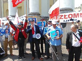 Protest against the activities of Rafal Trzaskowski the Warsaw city mayor