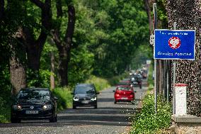 Hradek nad Nisou-Porajow border crossing between Czech Republic and Poland