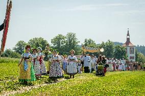 Corpus Christi procession in Letarovice