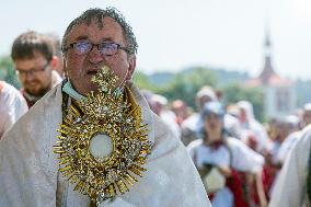 Corpus Christi procession in Letarovice