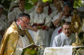 Corpus Christi procession in Letarovice