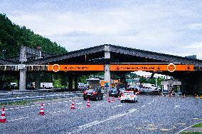 Slovenia Highway Vignette Sales Point, Spielfeld/Sentilj border crossing Austria - Slovenia, AUT-SLO