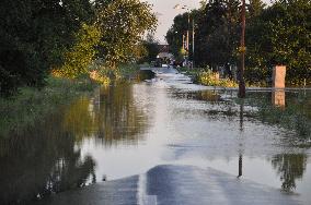 Flood in the village of Dolni Roven 2020.