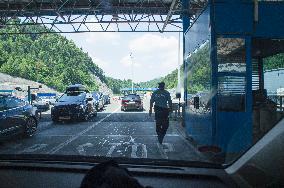 Macelj/Gruskovje border crossing - Croatia - Slovenia, HR-SLO, traffic