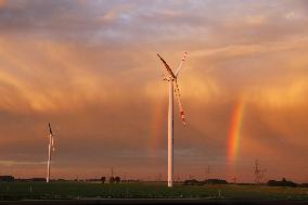 Illustration; wind turbine; renewable energy; climate change