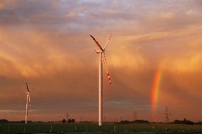 Illustration; wind turbine; renewable energy; climate change