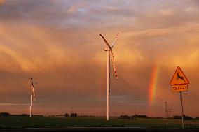 Illustration; wind turbine; renewable energy; climate change