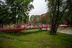 River Moravka, Ostravice, flood, place of accident, raft