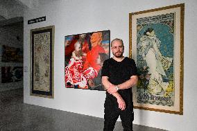 PASTA ONER, Exhibition Elusive Fusion, Painting of Alfons Mucha, Museum Kampa