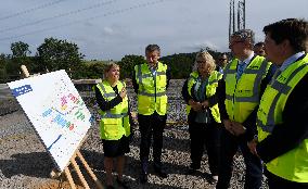 Jana Mrackova Vildumetzova, Andrej Babis, Klara Dostalova, Karel Havlicek, Radek Matl, construction site of Nove Straseci - Revnicov bypass, D6