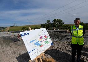 Andrej Babis, construction site of Nove Straseci - Revnicov bypass, D6