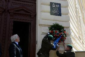 commemorative plaque for Czechoslovak RAF Mayor Josef Duda