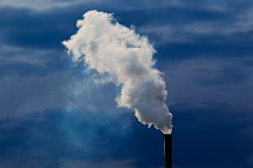 chimney, smoke, sky, emission, exhalation