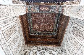 decorated ceiling in el Bahia palace