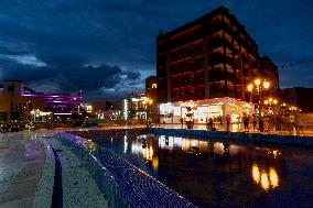 evening atmosphere in the modern part of Marrakesh Gueliz