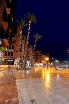 evening atmosphere in the modern part of Marrakesh Gueliz