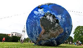 giant inflatable model of the planet Earth