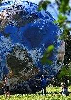 giant inflatable model of the planet Earth