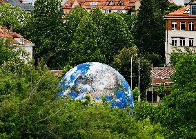 giant inflatable model of the planet Earth