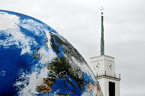 giant inflatable model of the planet Earth