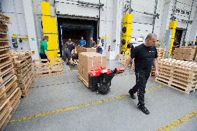 supply of anti-coronavirus protective equipment from China reached the Czech police depository in Opocinek near Pardubice