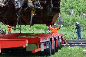 train wreck, wreckage, train collision, Pernink