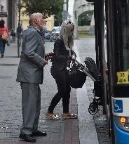 Ostrava, public transport, masks