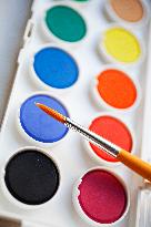 watercolour, watercolor, painting, art, tools, color, colour, colors, colours, aquarelle, brush