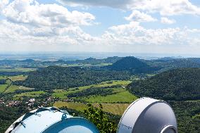 Milesovka, Milesovka, mountain, hill, transmitter, meteorological station, observatory, lookout tower