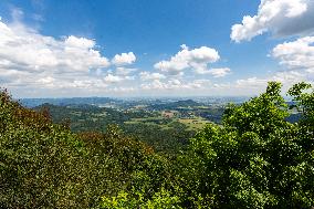 Milesovka, Milesovka, mountain, hill, transmitter, meteorological station, observatory, lookout tower