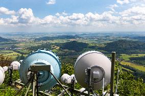 Milesovka, Milesovka, mountain, hill, transmitter, meteorological station, observatory, lookout tower