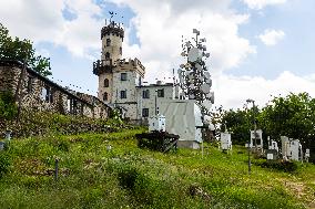 Milesovka, Milesovka, mountain, hill, transmitter, meteorological station, observatory, lookout tower