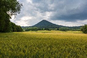 Milesovka, Milesovka, mountain, hill, transmitter, meteorological station, observatory, lookout tower