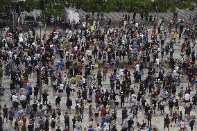 Rally protesting against lockdown measures in Ostrava