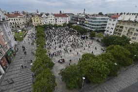 Rally protesting against lockdown measures in Ostrava