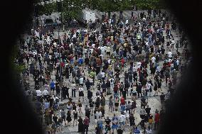 Rally protesting against lockdown measures in Ostrava