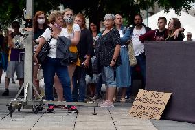 Rally protesting against lockdown measures in Ostrava