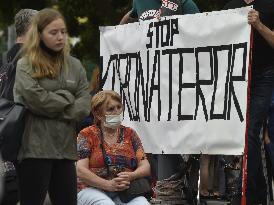 Rally protesting against lockdown measures in Ostrava