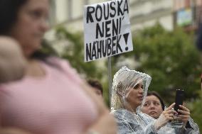 Rally protesting against lockdown measures in Ostrava