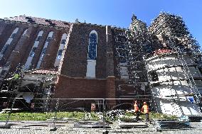 Our Lady of the Assumption Co-Cathedral in Opava, repairs, repair